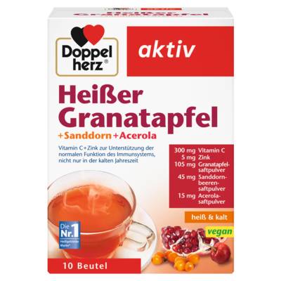 DOPPELHERZ heißer Granatapfel+Sanddorn+Acerola 10 St von Queisser Pharma GmbH & Co. KG