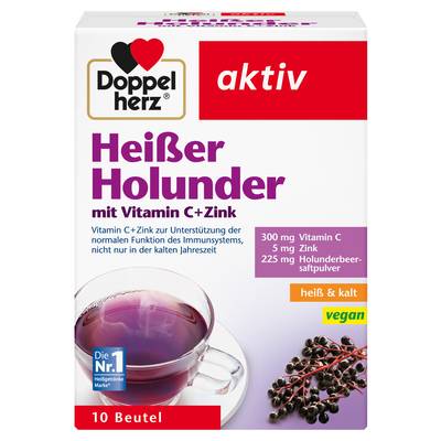 DOPPELHERZ heißer Holunder m.Vit.C+Zink Granulat 10 St von Queisser Pharma GmbH & Co. KG
