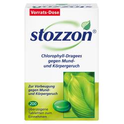 "Stozzon Chlorophyll-Dragees gegen Mund- und Körpergeruch Überzogene Tabletten 200 Stück" von "Queisser Pharma GmbH & Co. KG"