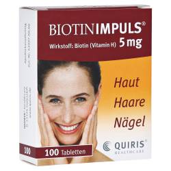 "BIOTIN IMPULS 5 mg Tabl. Tabletten 100 Stück" von "Quiris Healthcare GmbH & Co. KG"