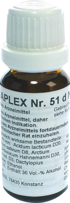REGENAPLEX Nr.51 dN Tropfen zum Einnehmen 15 ml von REGENAPLEX GmbH
