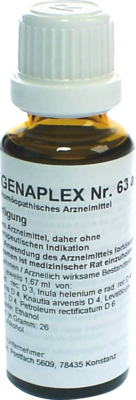 REGENAPLEX Nr.63 a Tropfen zum Einnehmen 30 ml von REGENAPLEX GmbH