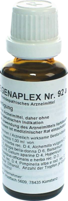 REGENAPLEX Nr.92 a Tropfen zum Einnehmen 30 ml von REGENAPLEX GmbH