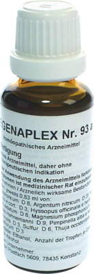 REGENAPLEX Nr.93 a Tropfen zum Einnehmen 30 ml von REGENAPLEX GmbH