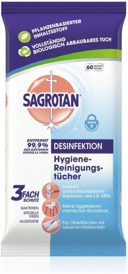 Sagrotan Hygiene-Reinigungstücher 60 Tücher von Reckitt Benckiser Deutschla