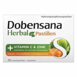 DOBENSANA Herbal Honiggeschm.Vit.C & Zink Pastil. 36 St von Reckitt Benckiser Deutschland GmbH