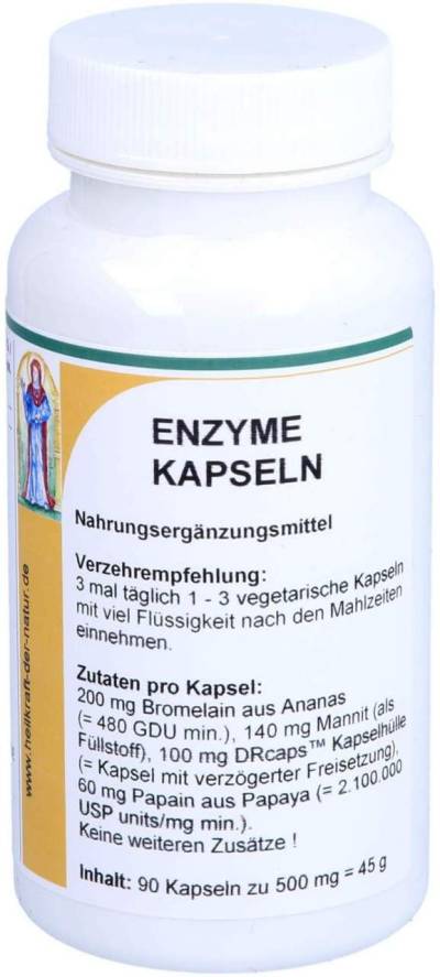 Enzyme Bromelain Papain 90 Magensaftres. Kapseln von Reinhildis-Apotheke