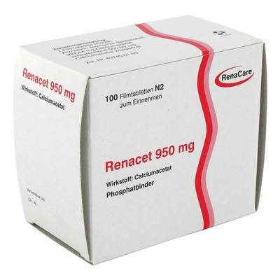 RENACET 950 mg Filmtabletten 100 St von RenaCare NEPHROMED GmbH