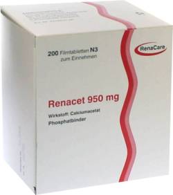 RENACET 950 mg Filmtabletten 200 St von RenaCare NEPHROMED GmbH