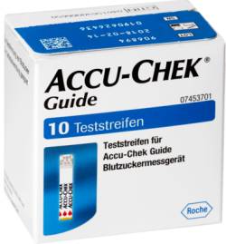 ACCU-CHEK Guide Teststreifen 1X10 St von Roche Diabetes Care Deutschland GmbH