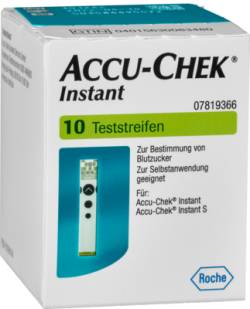 ACCU-CHEK Instant Teststreifen 1X10 St von Roche Diabetes Care Deutschland GmbH