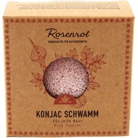 Rosenrot Naturkosmetik - Konjac Schwamm Rosa Tonerde - Für reife Haut - Gesichtsreinigung von Rosenrot Naturkosmetik