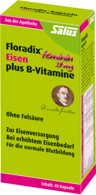 FLORADIX Eisen plus B-Vitamine Kapseln 48 g von SALUS Pharma GmbH