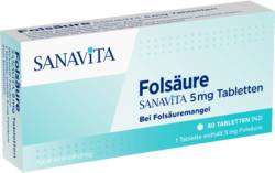 FOLS�URE SANAVITA 5 mg Tabletten 50 St von SANAVITA Pharmaceuticals GmbH