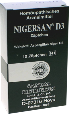 NIGERSAN D 3 Z�pfchen 10 St von SANUM-KEHLBECK GmbH & Co. KG