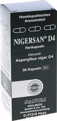NIGERSAN D 4 Kapseln 20 St von SANUM-KEHLBECK GmbH & Co. KG