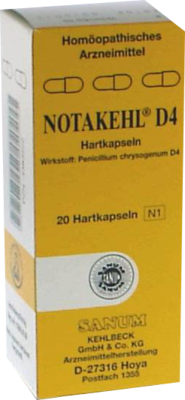 NOTAKEHL D 4 Kapseln 20 St von SANUM-KEHLBECK GmbH & Co. KG