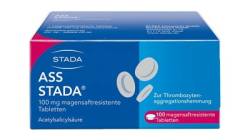 ASS STADA 100 mg magensaftresistente Tabletten 100 St von STADA Consumer Health Deutschland GmbH