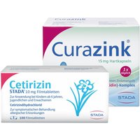 Cetirizin Stada® 10 mg Filmtabletten + Curazink® 15 mg Hartkapseln von STADA