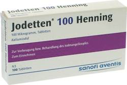 JODETTEN 100 Henning Tabletten 100 St von Sanofi-Aventis Deutschland GmbH