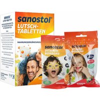Sanostol® Lutsch-Tabletten + Sanostol® Vitamin-Bonbons Orange + Sanostol® Vitamin-Bonbons Himbeer-Cassis von Sanostol