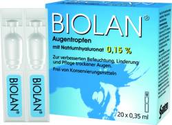 BIOLAN Augentropfen Einzeldosispipetten 20X0.35 ml von Santen GmbH