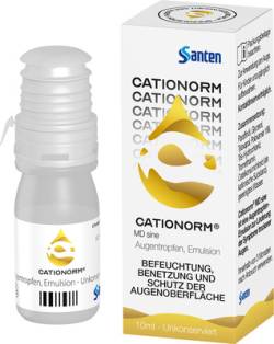 CATIONORM MD sine Augentropfen 10 ml von Santen GmbH