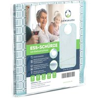 Sensalou Ess-Latz für Erwachsene mit Auffangtasche & Klettverschluss Grün-Weiß von Sensalou