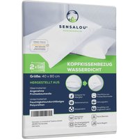 Sensalou Kissenbezug 2er Set Doppelpack wasserdicht - Kopfkissen Bezüge 40x80 cm von Sensalou