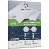 Sensalou Kissenbezug 2er Set Doppelpack wasserdicht - Kopfkissen Bezüge 50x50 cm von Sensalou