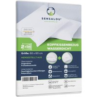 Sensalou Kissenbezug 2er Set Doppelpack wasserdicht - Kopfkissen Bezüge 60x60 cm von Sensalou