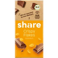 share Bio Schokoladentafel Crispy Flakes Vollmilch von Share