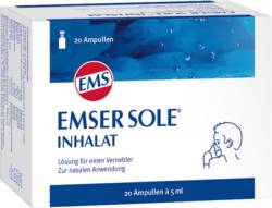 EMSER Sole Inhalat Lösung f.e.Vernebler 20 St von Sidroga Gesellschaft für Gesundheitsprodukte mbH