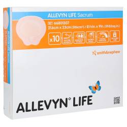 ALLEVYN Life Sacrum gross Silikonschaumverband 10 St Verband von Smith & Nephew GmbH - Woundmanagement