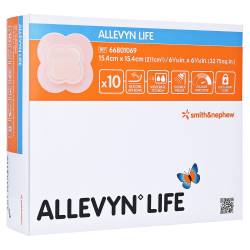 ALLEVYN Life 15,4x15,4 cm Silikonschaumverband 10 St Verband von Smith & Nephew GmbH - Woundmanagement