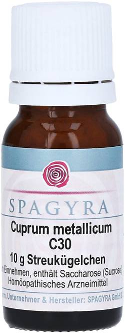 CUPRUM METALLICUM C 30 Globuli 10 g Globuli von Spagyra GmbH & Co KG