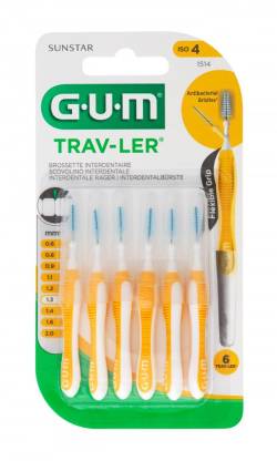 GUM TRAV-LER 1,3mm Tanne gelb Interdental+6Kappen von Sunstar Deutschland GmbH