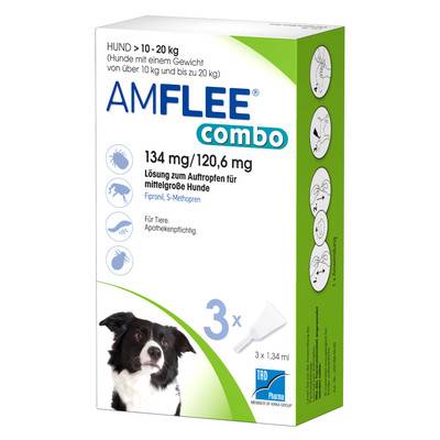 AMFLEE combo 134/120,6mg Lsg.z.Auf.f.Hunde 10-20kg 3 St von TAD Pharma GmbH