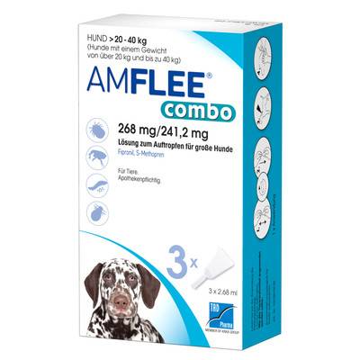 AMFLEE combo 268/241,2mg Lsg.z.Auf.f.Hunde 20-40kg 3 St von TAD Pharma GmbH