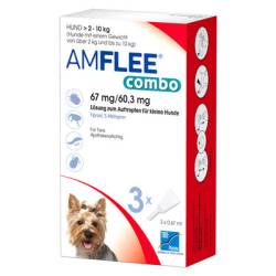 AMFLEE combo 67/60,3mg Lsg.z.Auftr.f.Hunde 2-10kg 3 St von TAD Pharma GmbH