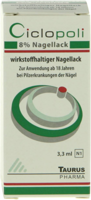 CICLOPOLI 8% Nagellack 3.3 ml von TAURUS PHARMA/Wertapharm GmbH