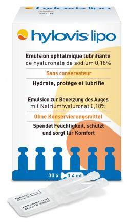 Hylovis lipo Benetzungsaugentropfen von TRB Chemedica AG