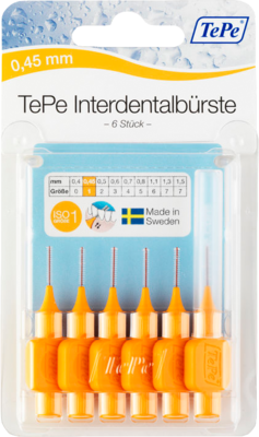 TEPE Interdentalb�rste 0,45mm orange 6 St von TePe D-A-CH GmbH