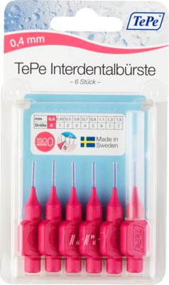 TEPE Interdentalb�rste 0,4mm pink 6 St von TePe D-A-CH GmbH