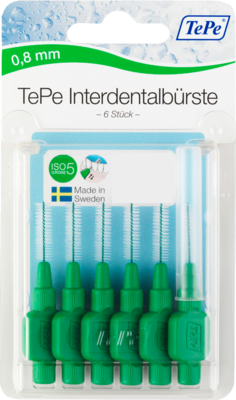 TEPE Interdentalb�rste 0,8mm gr�n 6 St von TePe D-A-CH GmbH