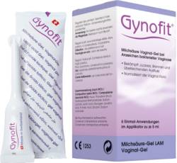 GYNOFIT Vaginal Gel a.Bas.v.Milchs�ure+Glycoge 6X5 ml von Tentan Deutschland GmbH