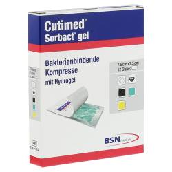 CUTIMED Sorbact Gel Kompressen 7,5x7,5 cm 12 St Kompressen von ToRa Pharma GmbH