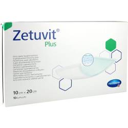 ZETUVIT Plus extrastarke Saugkompr.steril 10x20 cm 10 St ohne von ToRa Pharma GmbH
