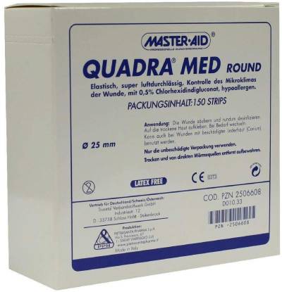 Quadra Med Round 22,5 mm Strips Master Aid von Trusetal Verbandstoffwerk G