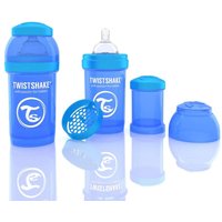 Twistshake Anti-Kolik Trinkflasche / Babyflasche mit Silikonsauger und Milchpulverportionierer 180ml von Twistshake Deutschland